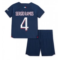 Dres Paris Saint-Germain Sergio Ramos #4 Domaci za djecu 2023-24 Kratak Rukav (+ kratke hlače)